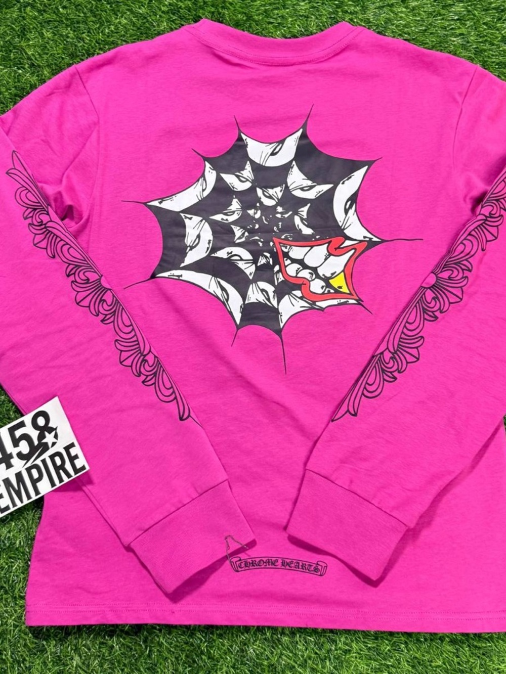 Chrome Hearts Long Sleeve Graphic Tee - Hot Pink